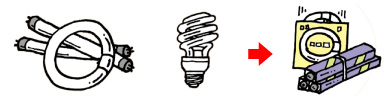 「蛍光管（丸型・直管型・電球型）、LED電球」の画像