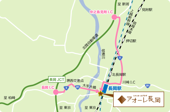 長岡市へのアクセス