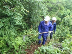 登山道の除草作業