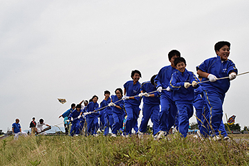 「中之島中学校の１年生は、地絡めを体験」の画像