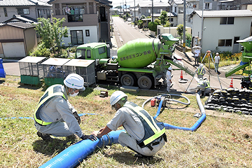 「水害への対応訓練」の画像