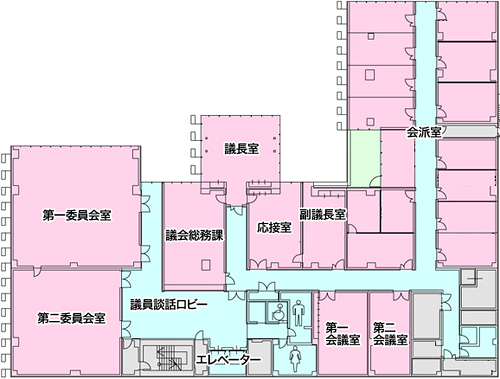 「西棟 4F　配置図」の画像