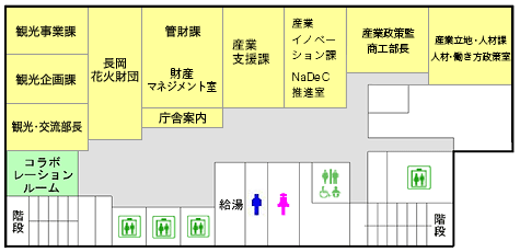 「大手通庁舎6階　配置図」の画像