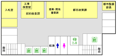 「大手通庁舎8階　配置図」の画像