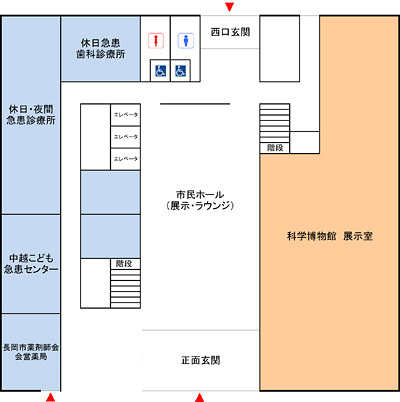 「さいわいプラザ1F　配置図」の画像