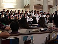 「長岡少年少女合唱団ホノルル訪問HEARTS合唱団との合同演奏」の画像1