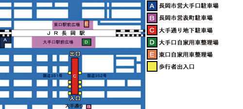 駐車場施設の案内図 